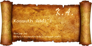 Kossuth Adél névjegykártya